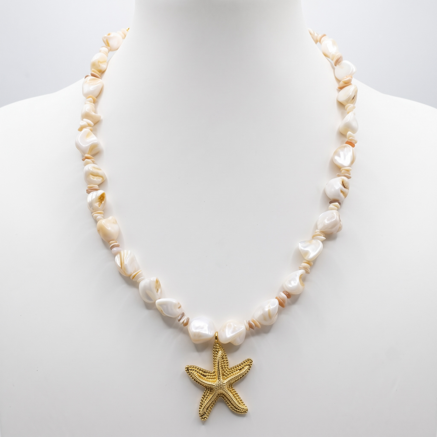 Shell Nugget Starfish Necklace