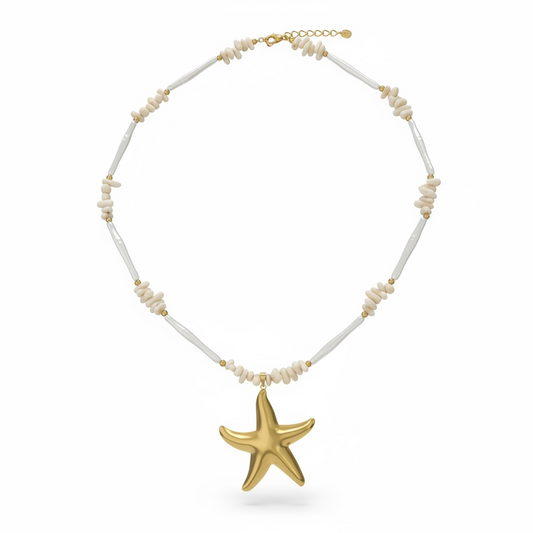 Pearl & Shell Starfish Necklace