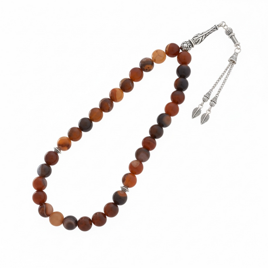 Carnelian Agate Prayer Beads — Sibha