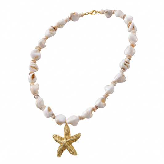 Shell Nugget Starfish Necklace