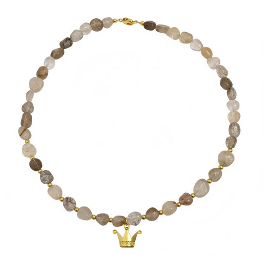 Rutilated Quartz Beaded Necklace