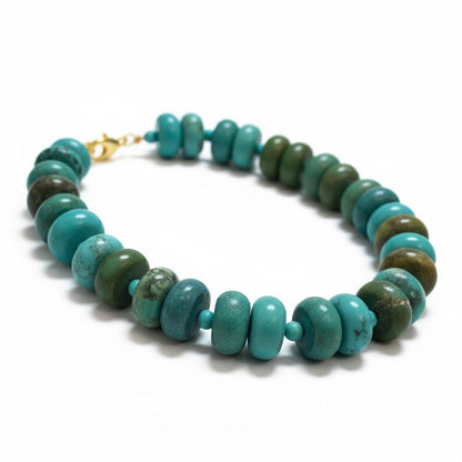 Turquoise Rondelle Beaded Bracelet